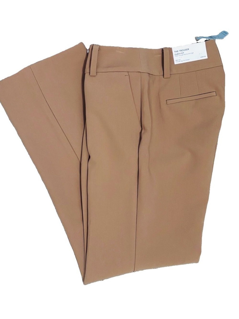 NWT Talbots Curvy Fit Trouser Leg Pants Camel 4 Petite (Msrp $109)